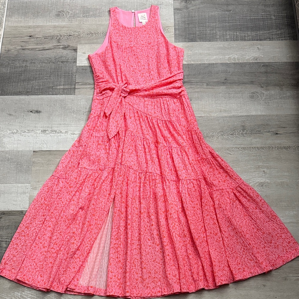 Cinq à Sept Nelly floral midi dress in the color "Pink Lemonade"